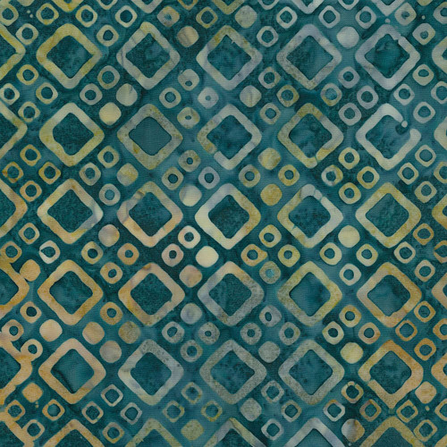 Teal Tonga Batik Dahlia